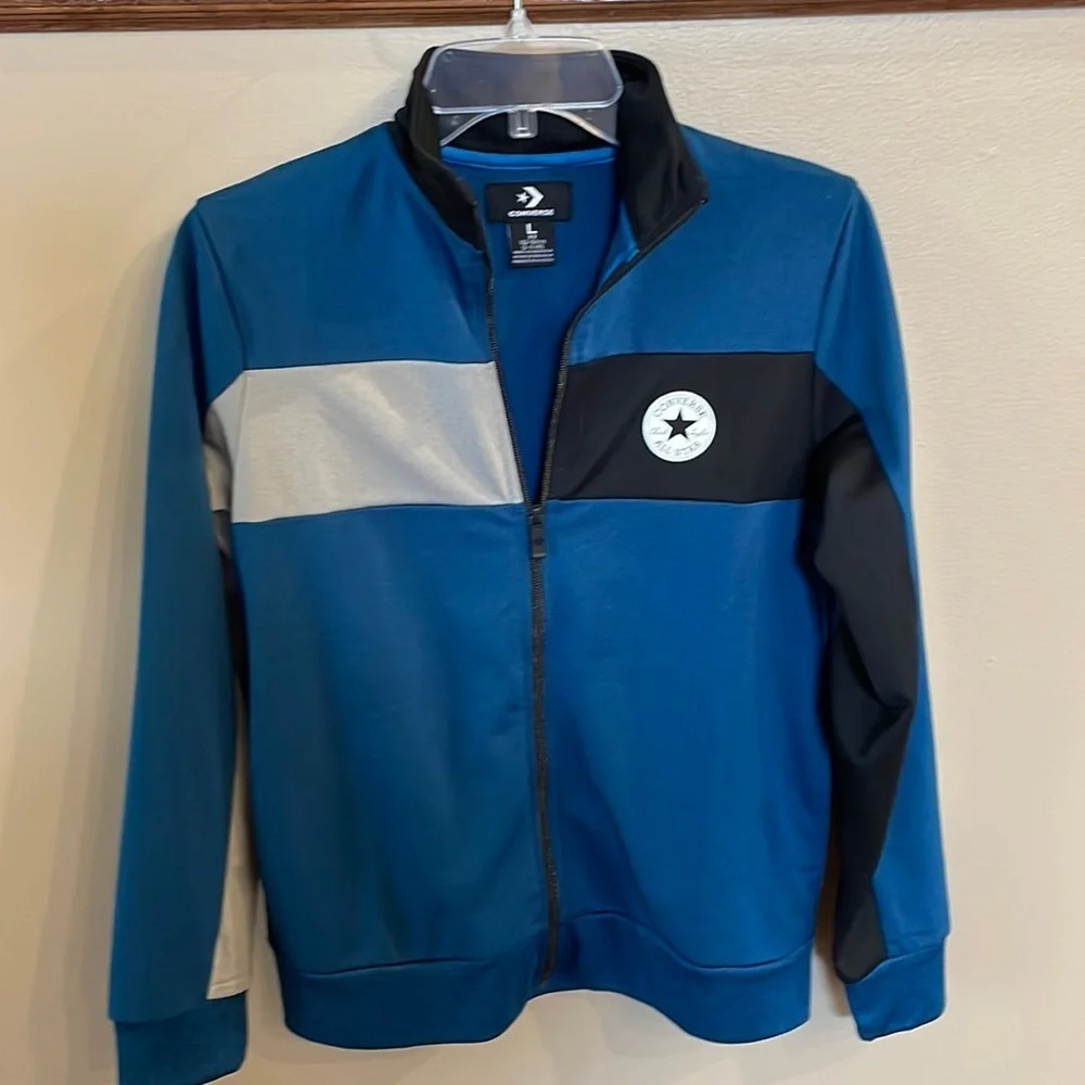CONVERSE TRACK BOYS JACKET color block stand up collar Activewear Regulr fit Lrg